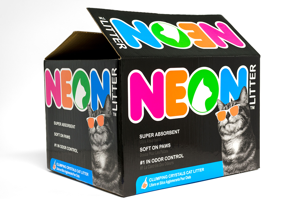 Neon Cat Litter packaging