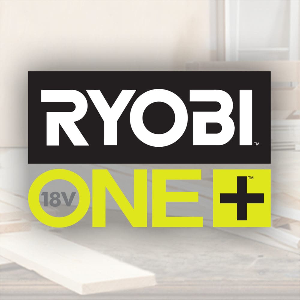Ryobi One Plus 18V Logo, as an example of rich content for Home Depot's website